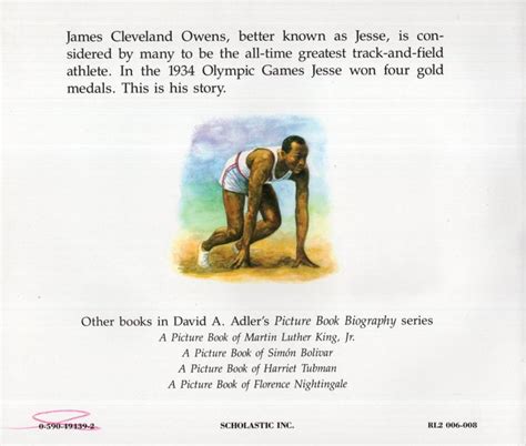 Picture Book Of Jesse Owens Picture Book Biographies