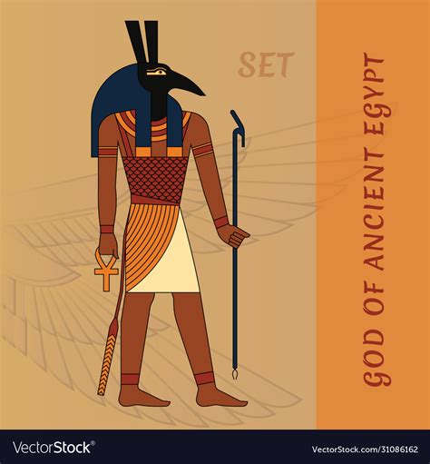god ancient egypt seth royalty free vector image