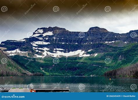 Cameron Lake Waterton Lakes National Park Alberta Canada Stock Image
