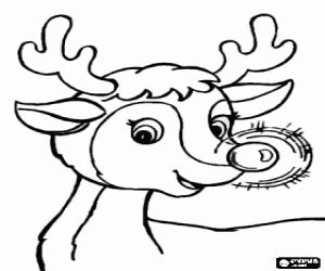 Malvorlagen rentier pdf rudolph reindeer coloring pages. Ausmalbilder Der Kopf der Rudolph das Rentier zum ausdrucken