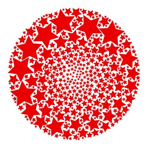 Red Star Icon Round Cluster Mosaic Stock Vector Illustration Of