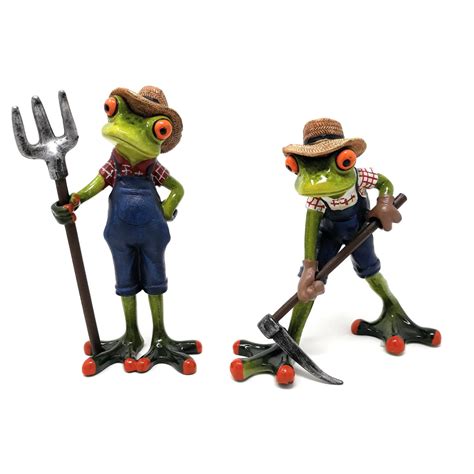 Finde jetzt schnell die besten angebote für garten frosch auf focus online kleinanzeigen. 2er SET Dekofiguren Bauern Frösche, Garten Frosch mit Hake ...