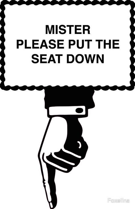Dadaly decor put the lid down plaque wash your hands toilet sign bathroom seat acrylic decor 5 x 10 inch waterproof. 'Put the seat down sign' Sticker by Foxelina | Funny signs ...