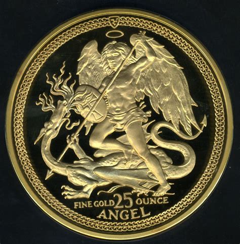 Isle Of Man 25 Ounce Gold Coin 1989 Angel