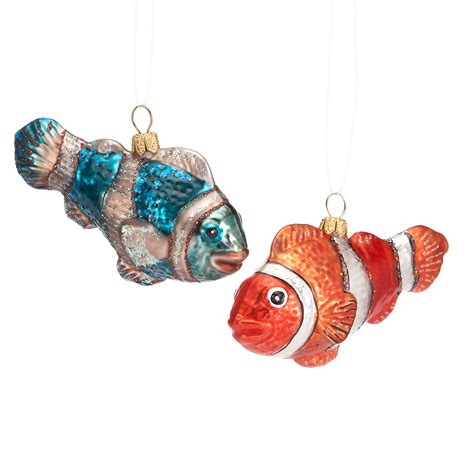 Fish Christmas Ornaments Set Of 2 Gumps