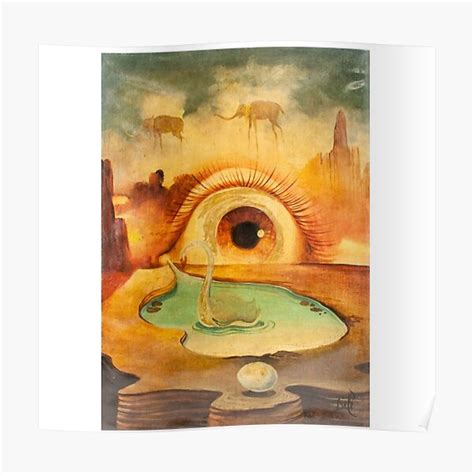 Spanish Oil Surrealist Scene Signed Salvador Dali Poster For Sale By