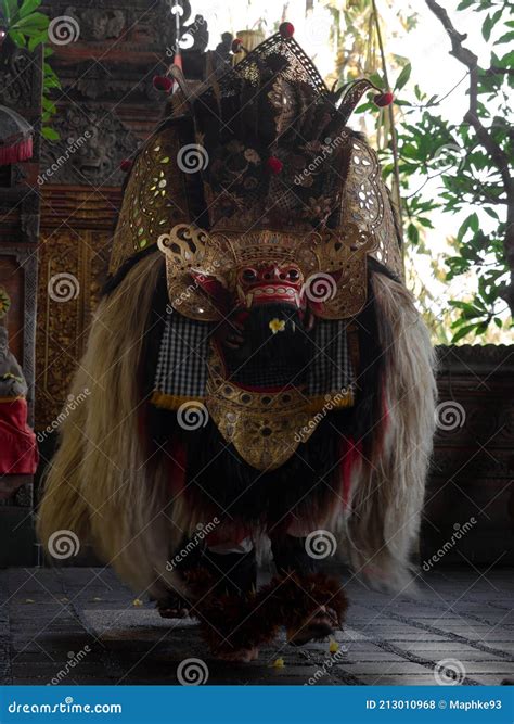 Traditional Balinese Culture Art Performance Sahadewa Barong Dance In