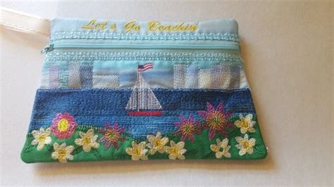 Zipper Pouch Summer Ith Embroidey Design Machine Embroidery