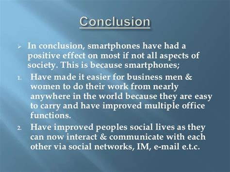Positive Effects Of Smartphones