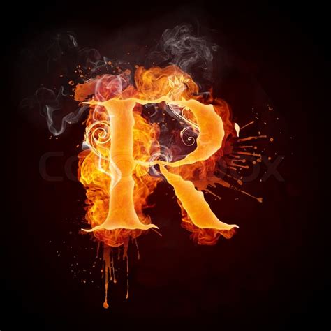 Whether you're a global ad agency or a freelance graphic designer, we have the vector. Fire Swirl Letter R Isolated on Black Background. Computer ...
