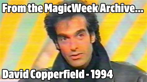 David Copperfield Magician And Illusionist Pebble Mill 1994 Youtube