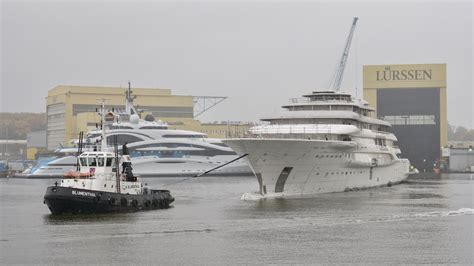 4k Float Out And In New Mega Yacht Project Shu 130m Of Lurssen