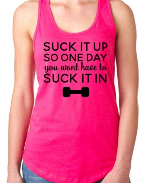 Funny Fitness Tank Suck It Up Gym Tank Top Workout Athletic Tank Tops Funny Workout Tanks