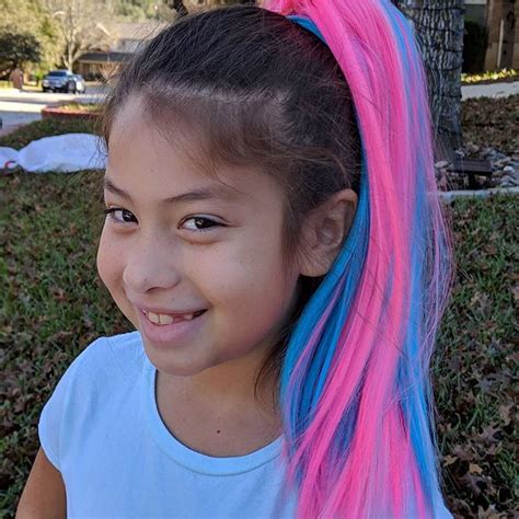 Pink Hair Extensions For Kids Cotton Candy Pink And Teal Color Hair Ext