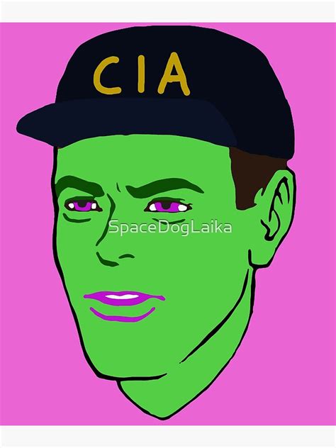 Cia Glow Guy Meme Glow In The Dark Terry Davis Poster For Sale By