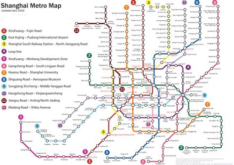Shanghai Subway Map 2012 2013 Printable Metro System Maps English