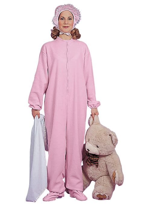 Pink Adult Baby Pajamas Costume For Women