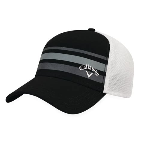 Callaway Mens Stripe Mesh Fitted Hat Mens Golf Hats And Headwear