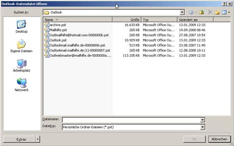 Archivpst Von Outlook öffnen › Outlook Outlook 2007 Email › Mailhilfede