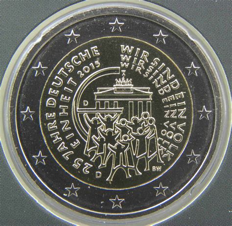 Germany 2 Euro Coin 2015 25 Years Of German Unity D Munich Mint