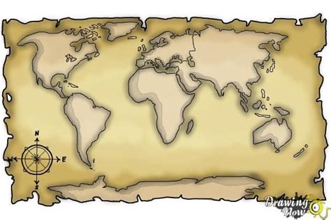 How To Draw A World Map Step 9 World Map Outline Easy Drawings