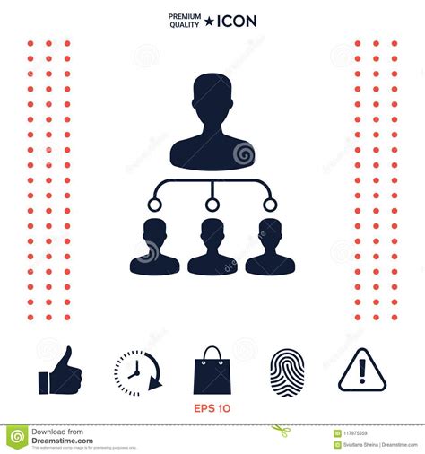 Hierarchy Icon Symbol Stock Vector Illustration Of Corporate 117975559