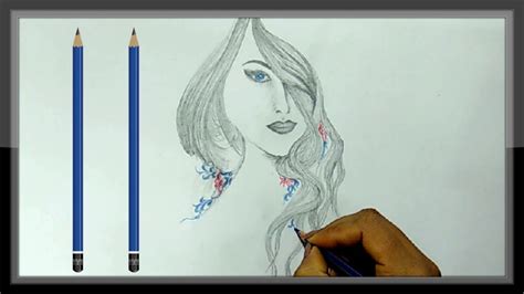 Cool Drawings Pencil Drawing A Beautiful Face Picture