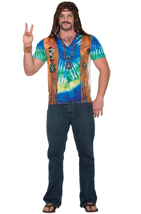 Hippie Man Shirt Adult Costume Medium