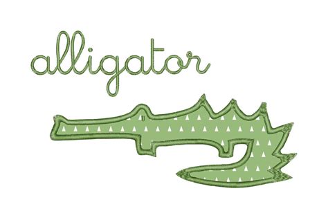 Crocodile Alligator Applique Machine Embroidery Design Etsy
