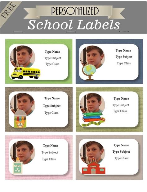 Free Kids School Labels Customize Online And Print At Home Kids