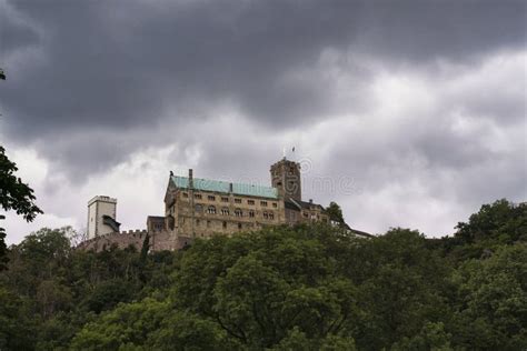 Classic Panoramic View Of Wartburg Castle In The Thuringian Forest Near