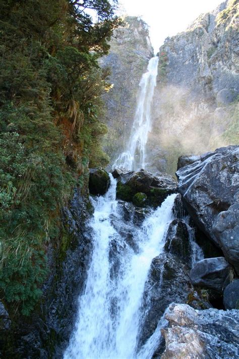 Arthurs Pass Short Walking Tracks Devils Punchbowl Waterfall Photos