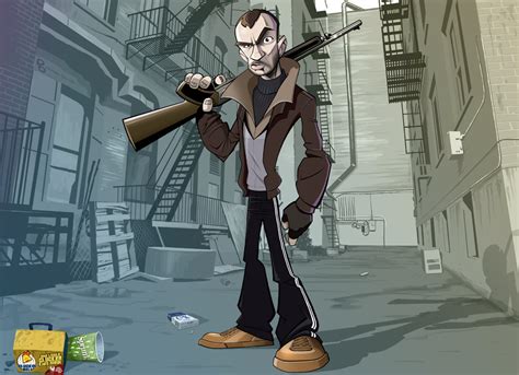 Download Niko Bellic Cartoon Style By Patrickbrown By Tracybrown