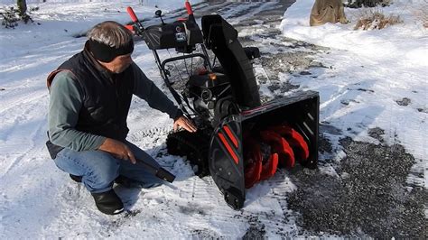Snowblower On A Gravel Driveway Youtube