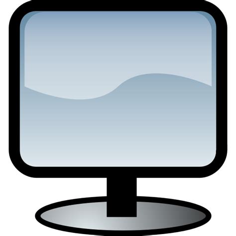 Computer Flat Monitor Symbol Vector Illustration Free Svg