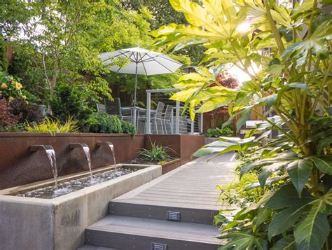 Straight And Narrow Functional Garden In Portland Garden Design