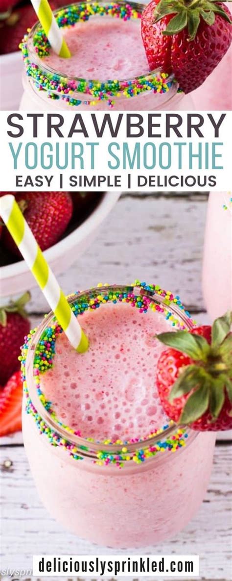 Strawberry Smoothie Deliciously Sprinkled