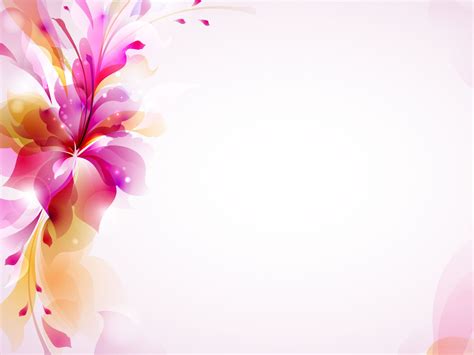 Colorful Design Floral Vector Illustration Ppt Template Backgrounds