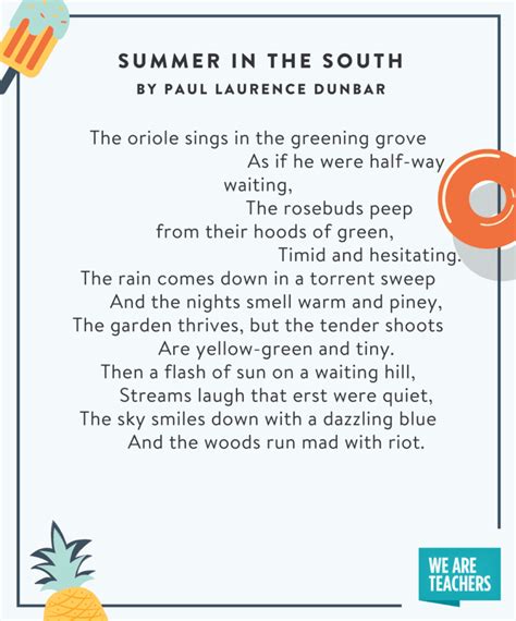 35 Summer Poems For Kids Of All Ages We Are Teachers