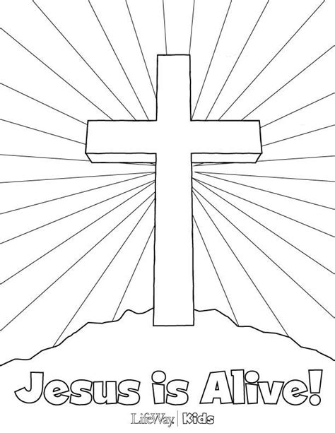 Jesus Is Alive Coloring Page Coloring Home