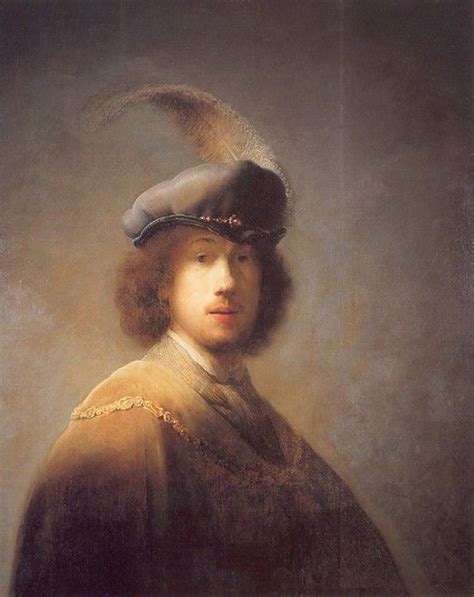 Rembrandt Van Rijn 1629 Self Portrait With Plumed Beret Boston