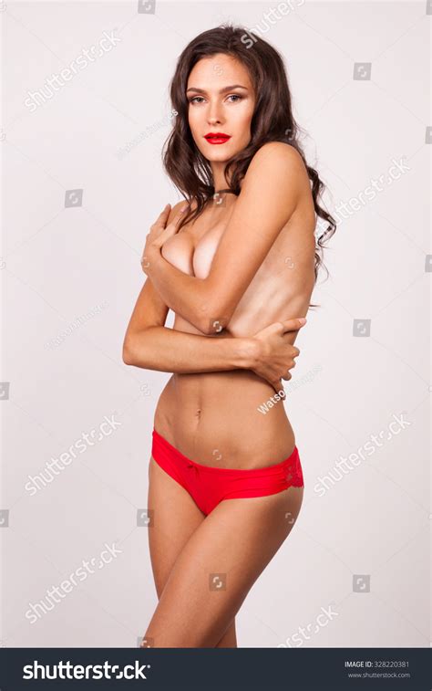 Beautiful Naked Girl Red LingerieẢnh có sẵn Shutterstock