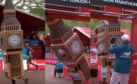 A Guy Ran The 262 Mile London Marathon In A Big Ben Costume And