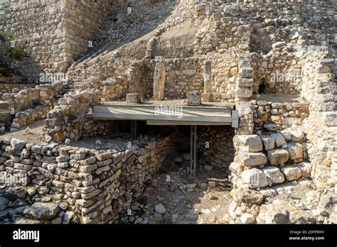 First Temple Ruins In Jerusalem City Of Davif National Archaeology Park