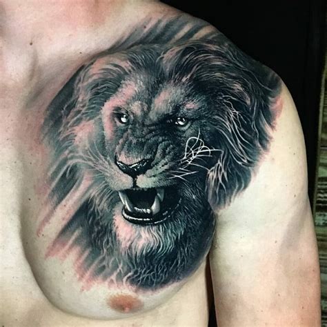 Realistic Lion Head Tattoos