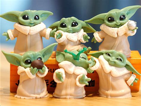 5 6cm Baby Yoda A Set Of 6 Cute Figurine Etsy