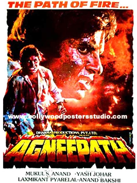 Hand Painted Bollywood Movie Posters Agneepath Amitabh Bachchan
