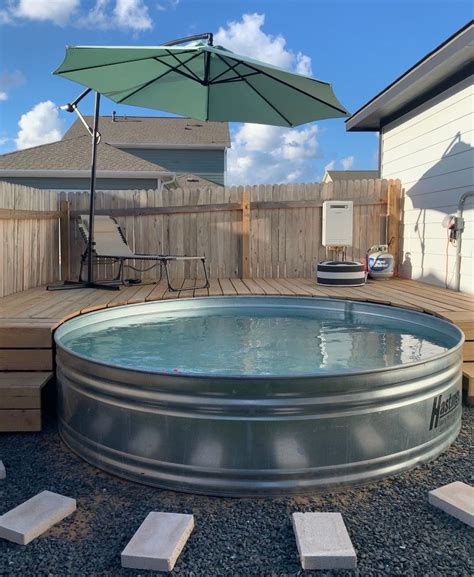 Stock Tank Pool Heater Installation In Texas We Use Camplux Propane