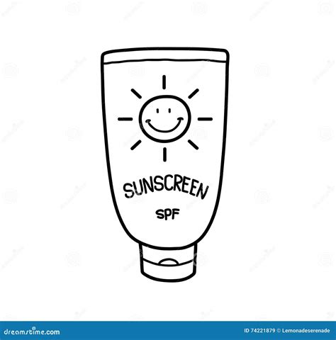 Sunscreen Bottle Drawing Sunscreen Bottle Lotion Icon Outline Style