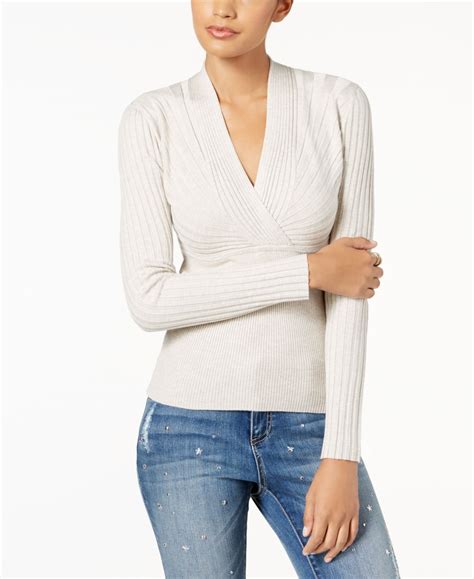 Inc International Concepts Inc Ribbed Surplice Sweater Created For